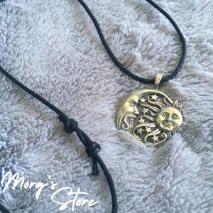 silver moon and sun necklace